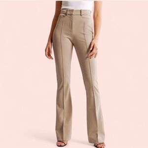 Tan Women's High-Waisted Pants